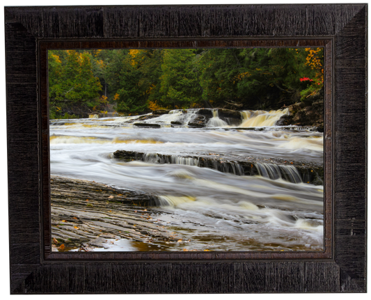 Presque Isle River Waterfalls - Framed Print